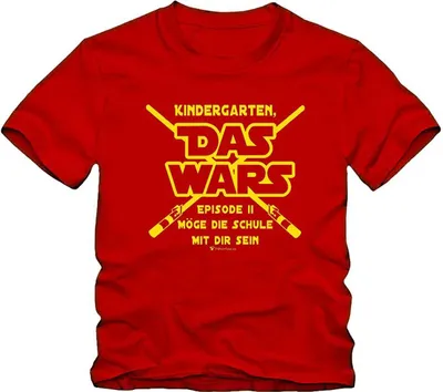 Schulanfang T-Shirt Kindergarten Das Wars Rot Zuckertüte für Kinder von Vorne