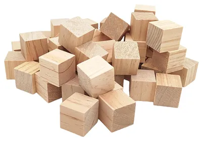 Imagen del producto de TRANKIELO® - Cubos de madera de 3 cm – 50 unidades – Bloques de madera natural para manualidades, decoración y proyectos de bricolaje