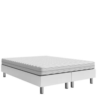 Obrázok produktu pre Čalúnená manželská posteľ 140x200 NECHLIN 2 - biela