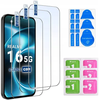 Imagen del producto de 3x SZKŁO HARTOWANE SZYBKA 9H do Realme 16 5G zestaw 3 sztuk