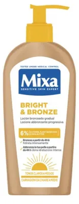 Imagen del producto de Mixa BRIGHT & BRONZE, loción autobronceadora gradual, 250 ml