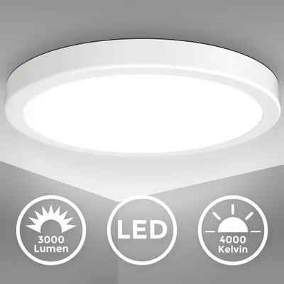 Zdjęcie produktu dla Lampa sufitowa LED Lampa sufitowa biała Lampa do salonu Lampa do korytarza 24W Ciepła biel IP20