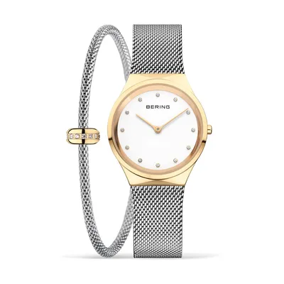 Produktbild von Bering 12131-010 Damen-Armbanduhr, Edelstahl-Gehäuse, Metall-Armband