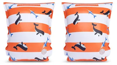Produktbild von Swim Essentials Armbänder – Rot/Weiß – Ocean Stripes - 2/6 Years
