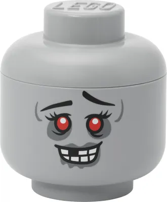 Image de LEGO 40310814 Tête de rangement LEGO STORAGE HEAD ZOMBIE, S, gris brique
