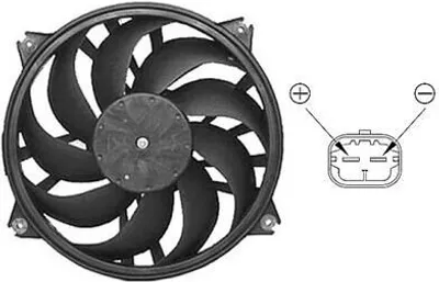 Produktbild von VAN WEZEL 0961745 Lüfter Motorkühlung Kühlerlüfter für CITROËN C5 I (DC) Wasserkühler