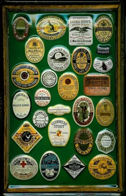 Produktbild von Blechschild Guinness Bier framed Labels 1 grün Schild Werbeschild