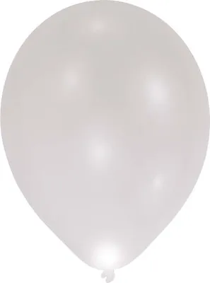 Produktbild von amscan LED Luftballons silber Ø27,5cm 5 Stück
