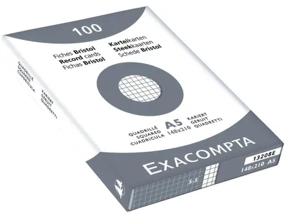 Produktbild von Exacompta 13208E, A5, Weiß, Kariertes Papier