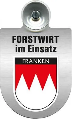 Produktbild von Einsatzschild für Windschutzscheibe incl. Saugnapf - Forstwirt im Einsatz - 309468 Color - Region Franken