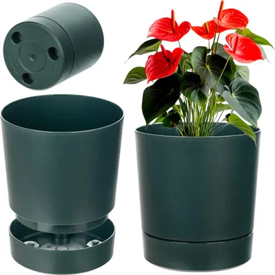 Immagine prodotto di KADAX vaso con piattino Aura 280 Avocado