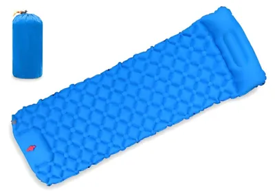 Produktbild von TARKA Isomatte aufblasbar Camping Luftmatratze mit Kissen - Blau