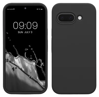 Produktbild von kwmobile Handyhülle für Google Pixel 9a Hülle, für Pixel 9a Case - Hülle Silikon - kabelloses Laden - Schwarz matt