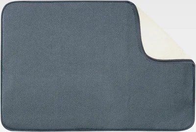 Produktbild von iDesign 40232 iDry Abtropfmatte extragroß, dünne Spülbeckenmatte aus Polyester zum schnellen Trocknen von Geschirr, zinn-/elfenbeinfarben