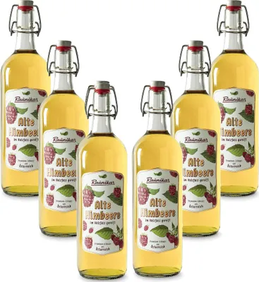 Produktbild von Raunikar - 6er Set Alte Himbeere Schnaps 6x 1L (38% Vol)- [Enthält Sulfite]