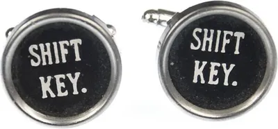 Produktbild von Shift Key Manschettenknöpfe schwarz Vintage Schreibmaschinentasten Miniblings