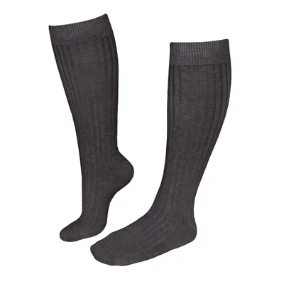 Produktbild von Damen Kniestrümpfe aus Baumwolle Rippe Anthrazit Größe 39-42