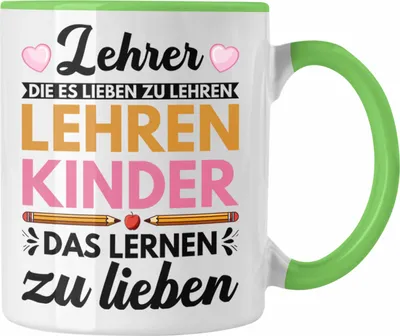 Produktbild von Trendation - Lehrer Abschiedsgeschenk Lehrerin Geschenk Tasse zum Abschied Klassenlehrerin Danke Geschenkidee (Grün)