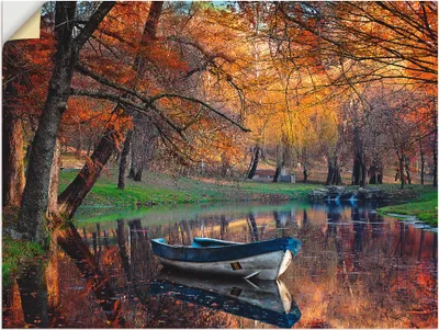 Produktbild von ARTland Wandbild, selbstklebend Bunte Herbstlandschaft Größe: 40x30 cm