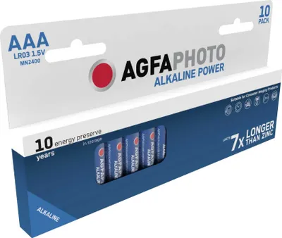 Produktbild von Batterie Alkaline, Micro, AAA, LR03, 1.5V Power, Retail Blister (10-Pack)