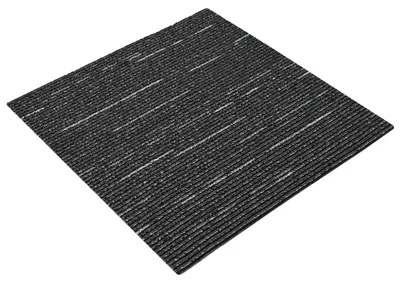 Zdjęcie produktu dla Płytki dywanowe vidaXL w paski, czarne, 50 x 50 cm, 36 szt.