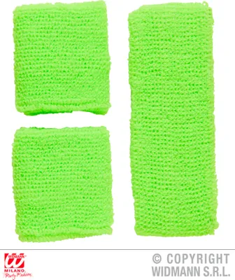 Produktbild von Set Schweißbänder, neongrün
