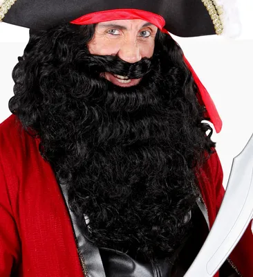 Produktbild von Widmann Schwarzer Piratenbart, Kostümzubehör für Fasching und Karneval