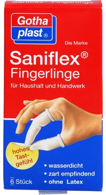 Produktbild von Gothaplast Fingerlinge Saniflex® weiß 6 St.
