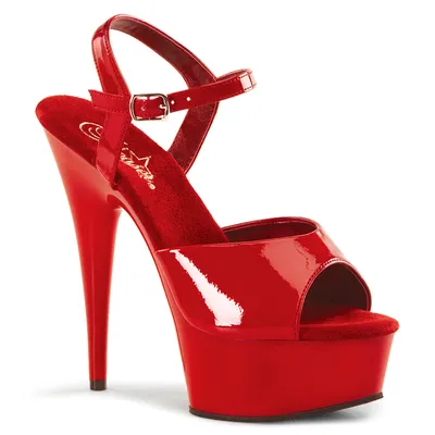 Produktbild von DELIGHT-609 Damen Sandale von Pleaser, Rot , EU 36, US 6
