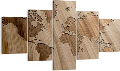 Produktbild von Bild auf Leinwand - Leinwandbild - Geographie Globus Karte - 125x70cm - Wand Bild - Wanddeko - Leinwanddruck - Bilder - Kunstdruck - Wanddekoration - Leinwand bilder - Wandkunst - EA125x70-3042