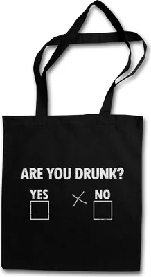 Produktbild von Urban Backwoods Are You Drunk, Stofftasche, Farbe: Schwarz