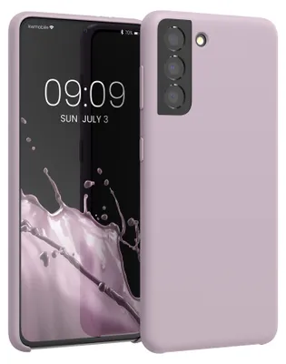 Produktbild von kwmobile Handyhülle für Samsung Galaxy S21 Hülle - Case Silikon - Kabelloses Laden - Schutzhülle Cover in Nude Lilac