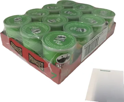 Produktbild von Pringles Sour Cream & Onion 12er Pack (12x40g Packung) + usy Block