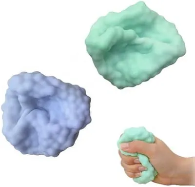 Produktbild von Stressball Erwachsene 2 Stück Traubenstress Squishy Stressbälle Kleines Perlen Quetschball Anti Stressabbau Spielzeug Bälle für Kneten, Drücken, Entspannen, Linderung von Angst
