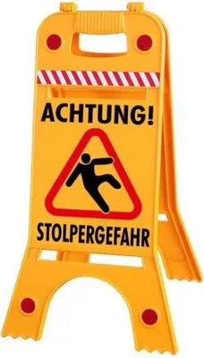 Produktbild von Warnaufsteller Dachaufsteller - ACHTUNG! Stolpergefahr - Gr. ca. 28 x 64cm - 308555-7