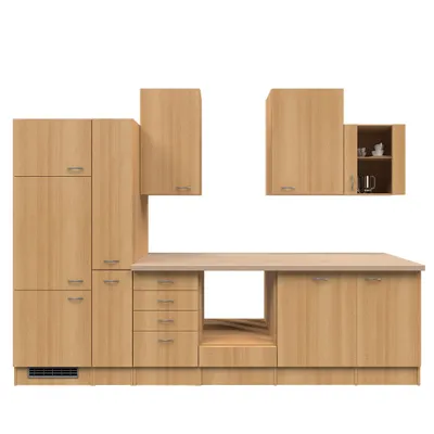 Produktbild von Küchenzeile ohne E-Geräte - 310 cm breit - Buche – Namu