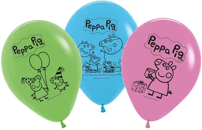 Produktbild von TIB Heyne Luftballon 'Peppa Pig', bunt, D:30 cm, U:96 cm, 5 St./SB-Btl.