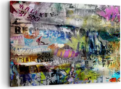 Produktbild von Bild auf Leinwand - Leinwandbild - Graffiti modern - 100x70cm - Wand Bild - Wanddeko - Wandbilder - Leinwanddruck - Bilder - Kunstdruck - Wanddekoration - Leinwand bilder - Wandkunst - AA100x70-3564