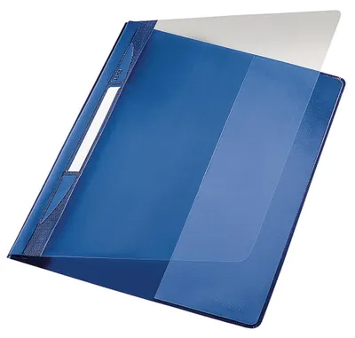 Imagen del producto de LEITZ, carpeta de alta calidad, formato DIN A4, de gran capacidad, fabricada en PVC, color azul
