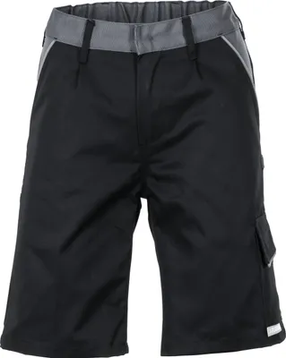 A pair of black and gray work shorts.