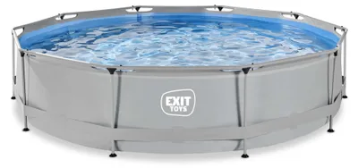 Produktbild von EXIT Soft Grey Rahmenpool ø360, Aufstellpool, mit Filterpumpe, Rund, Grau