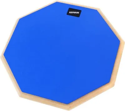 Image de keepdrum DP-BL12 Pad d'entraînement pour batterie bleu 12