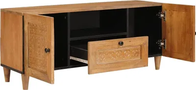Obrázek produktu pro vidaXL TV skříňka s policí, světle hnědá, 105 x 33 x 46 cm, dřevotřísková deska