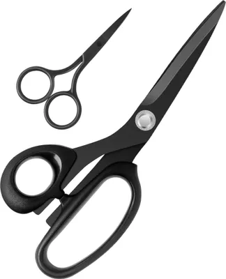 Immagine prodotto di Forbici per cucire in acciaio inox per mancini 21 cm Nero Forbici per ricamo 9 cm Sottile e fine