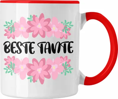 Produktbild von Trendation - Beste Tante Tasse Geschenk Lustig Spruch - Beste Tante - Kaffeetasse Lieblingstante Geschenkidee (Rot)
