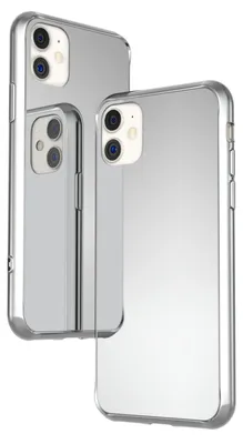 Zdjęcie produktu dla NALIA Mirror Tempered Glass Case dla iPhone 11, Mirror Case 9H Tempered Cover Silver