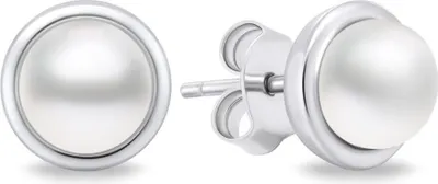 Produktbild von Elegant silver earrings with real pearls EA626W