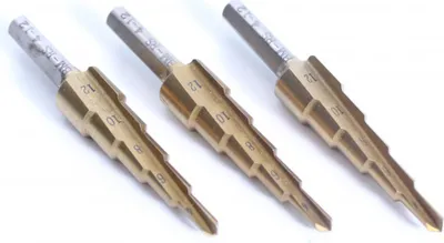 Image de 3 x HSS TIN Forets étagés Forets à métaux Percer Métal Acier inoxydable 4-12 mm G 1
