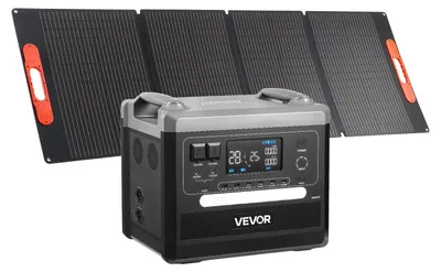 Obrázok produktu pre Prenosná elektráreň, prenosný solárny generátor s výkonom 2400 W a skladacím solárnym panelom s výkonom 200 W, rozširovateľná záložná batéria LiFePO4 s kapacitou 2160 Wh, 10 výstupnými portmi a nastaviteľným vstupným napätím – ideálna pre domáce použitie, kempovanie a karavany