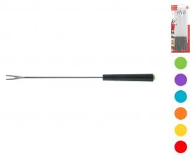Immagine prodotto di HOMe Set 6 Forchette Fonduta Inox Manico Assortito